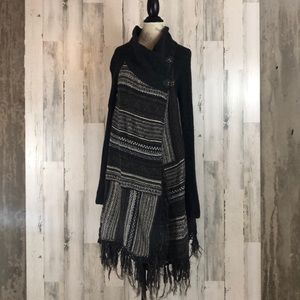 Free People knit fringed cardigan
